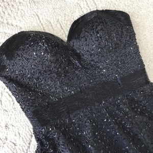 Black beaded Evening gown